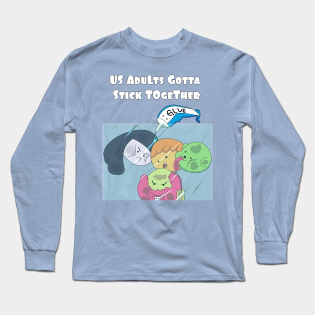 Adults Stick Together Long Sleeve T-Shirt by Nusnibo